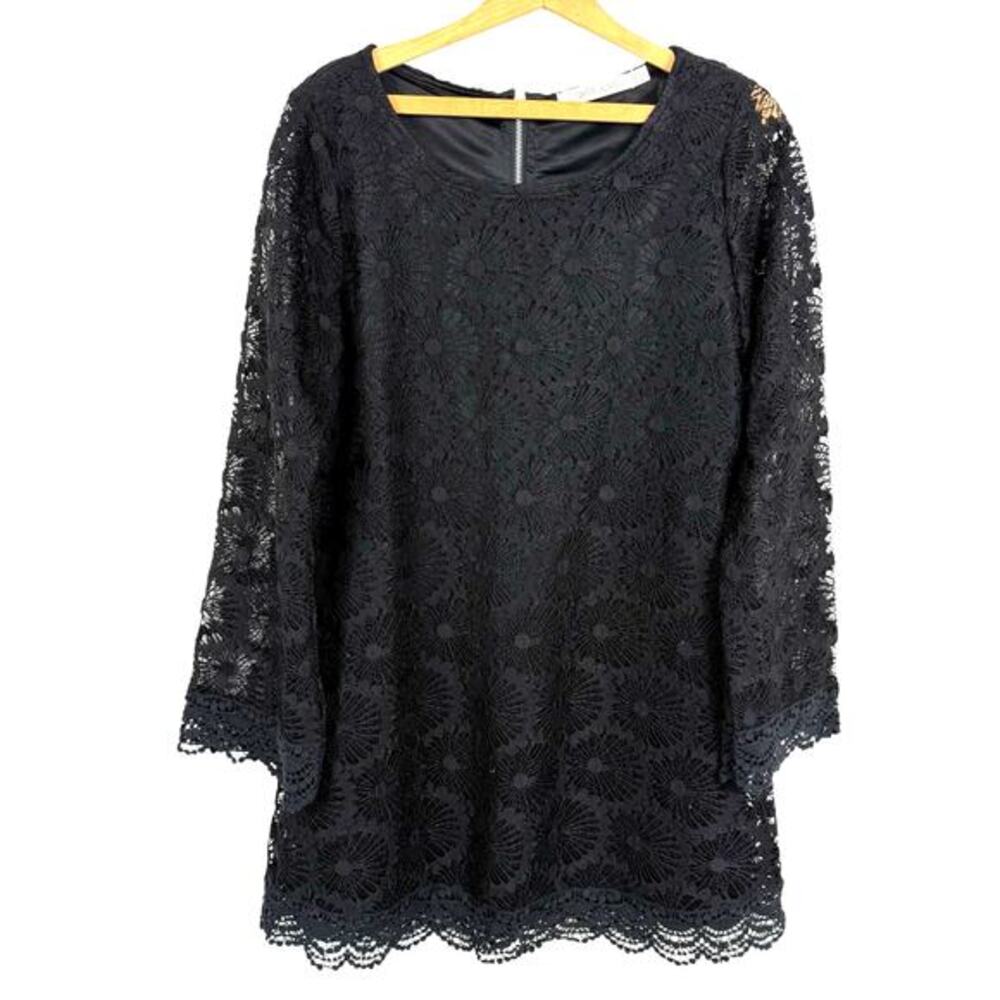 Liberty Love Women Lace Overlay Dress Large Dark Romantic Moody‎ Fairy Grunge
